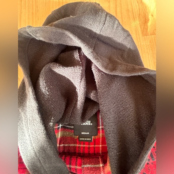 Vans Kids Flannel with hood - Medium - black / red - Picture 3 of 4